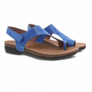 Dansko Women’s Reece Sandals Blue Leather Sz 38 / US 8